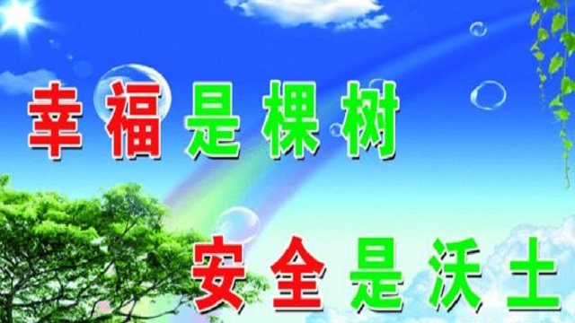 幸福是棵树，安全是沃土！